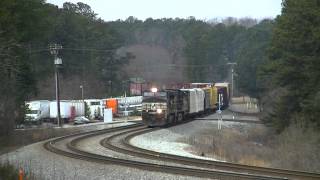 preview picture of video 'Norfolk Southern 154 Eastbound Manifest in Lithia Springs,Ga 02-20-2015©'