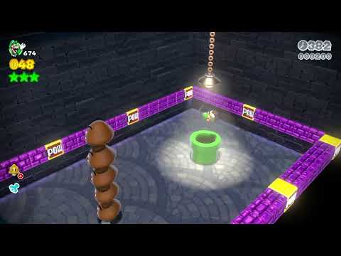 Super Mario 3d World (Switch) 5-5 Itemless Speedrun Time 20 (Former WR)