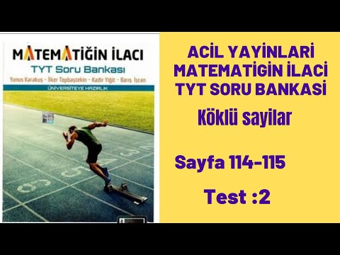 URGENT PUBLICATIONS THE MEDICINE OF MATHEMATICS TYT QUESTION BANK Radical numbers Test:2