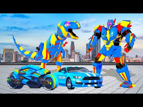 Optimus Mech Robot Wars Dino Car Games - Android GamePlay