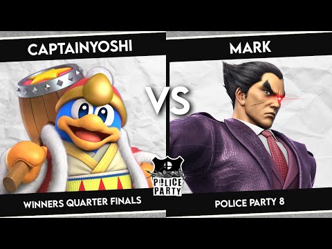 CaptainYoshi (Villager/King Dedede) vs Mark (Kazuya) - Police Party #8 - Winners Quarter-Finals