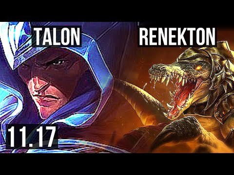 TALON vs RENEKTON (TOP) | 19/1/2, Legendary, 9 solo kills, 66% winrate | BR Diamond | v11.17