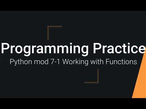 Python Practice Programming Module 6 1 Creating And Calling A Function