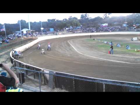 Pinjar Park 15 February 2013 Daniel wears a speedway bike in the head