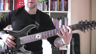 How To Play Blinded By Fear - At The Gates Guitar Lesson - Schecter Blackjack C7