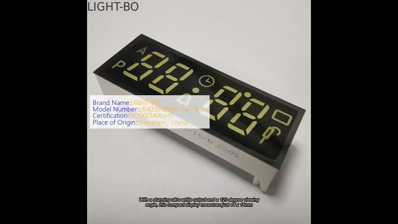 7 Segment LED Display 4 Digit Ultra White Common Anode for Built-in Oven Timer
