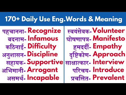 170 English Vocabulary words Useful for Everyday: Practical Language Lesson & Real Life Conversation