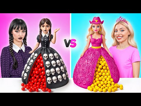 Wednesday vs Barbie Cake Decorating Challenge by Multi DO Smile