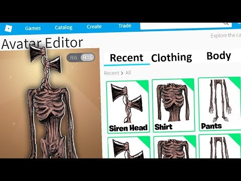 MAKING SIREN HEAD A ROBLOX ACCOUNT