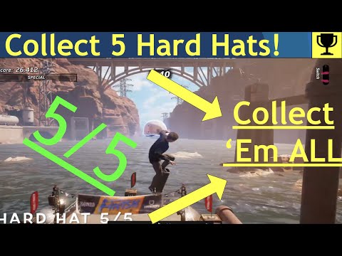 Collect 5 hard Hats Tony Hawk's Pro Skater Downhill Jam - 5 hard hats Park Goal EASY GUIDE