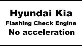 Hyundai flashing check engine no acceleration heavy rain carwash limp P1326 code KSDS knock sensor