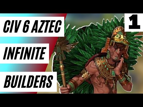 (Civ 6 Deity) Getting INFINITE Builders And Destroying Vietnam As The Aztecs In Civ 6 Deity