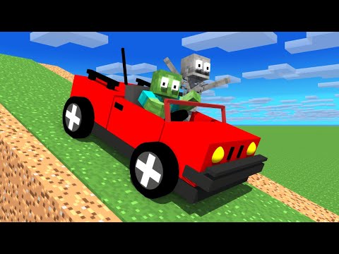 Hill Climb Racing Challenge - Minecraft Animation
