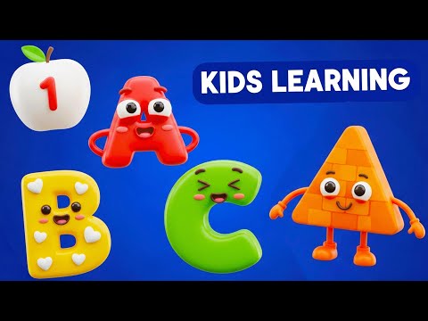 The Best Way to learn ABC, 123, Colors, Shapes | Nursery Rhymes & Kids Songs
