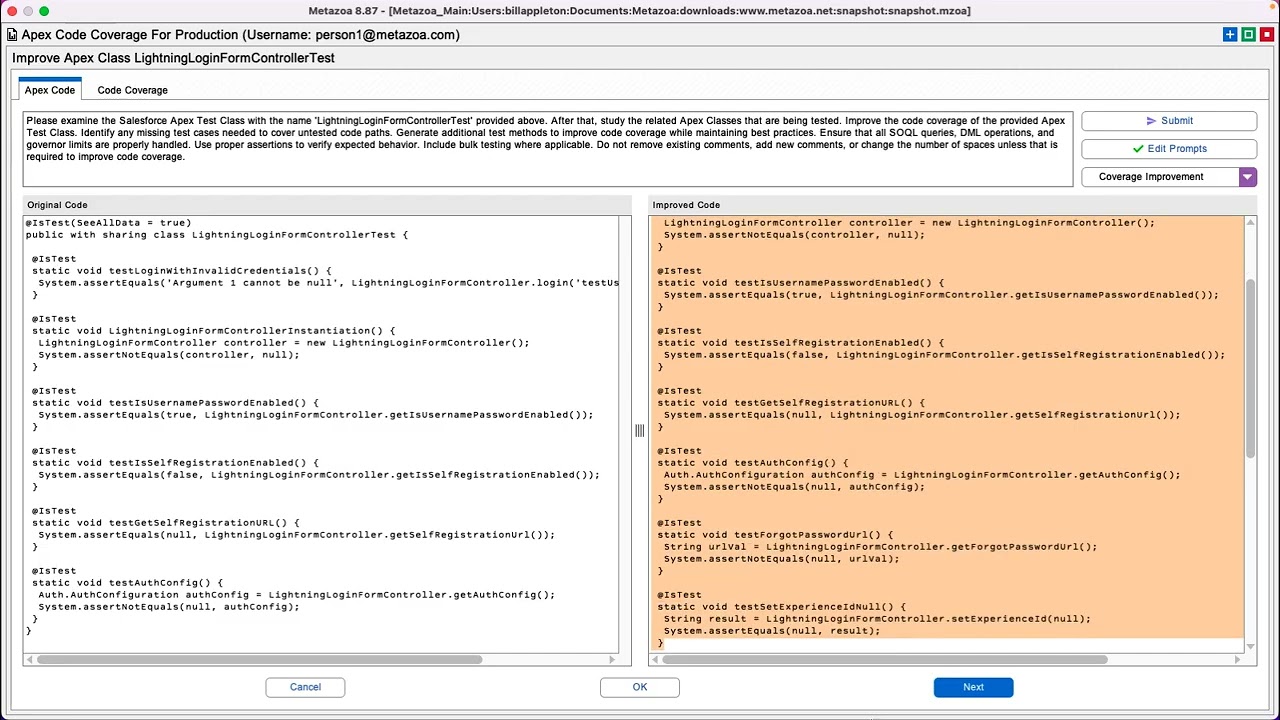 Enhance Code Coverage Automatically