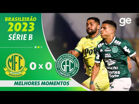 Gols e lances de Mirassol x Guarani