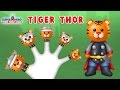 The Finger Family Thor Tiger Family Nursery Rhyme Super Heros Finger Family Songs