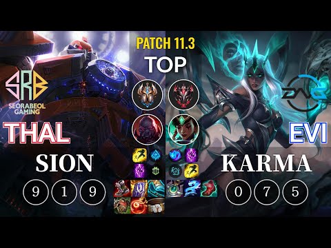 SRB Thal Sion vs DFM Evi Karma Top - KR Patch 11.3