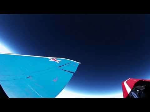 High Altitude Stratosphere Flight in a Supersonic Fighter Jet 360°