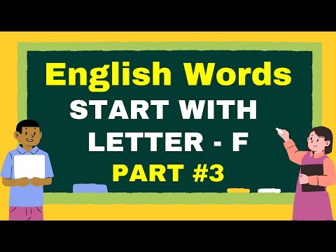 All English Words That Start With Letter - F #3 | Letter A Easy Words List