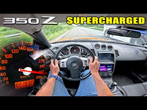 400HP Nissan 350Z SUPERCHARGED | TOP SPEED POV on AUTOBAHN