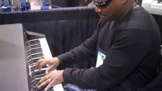 Jazz artist, Patrick Cooper, test out the new Rhodes Mark 7 88 key piano