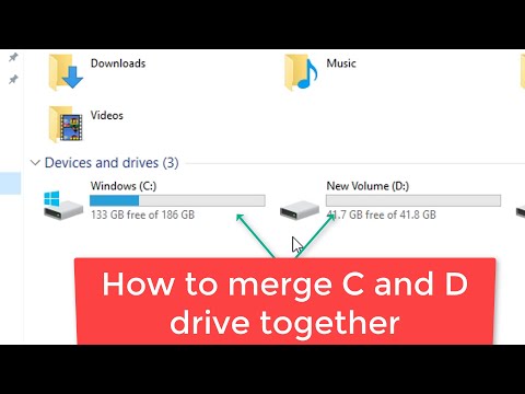 How to merge C and D drive in windows 10/11
