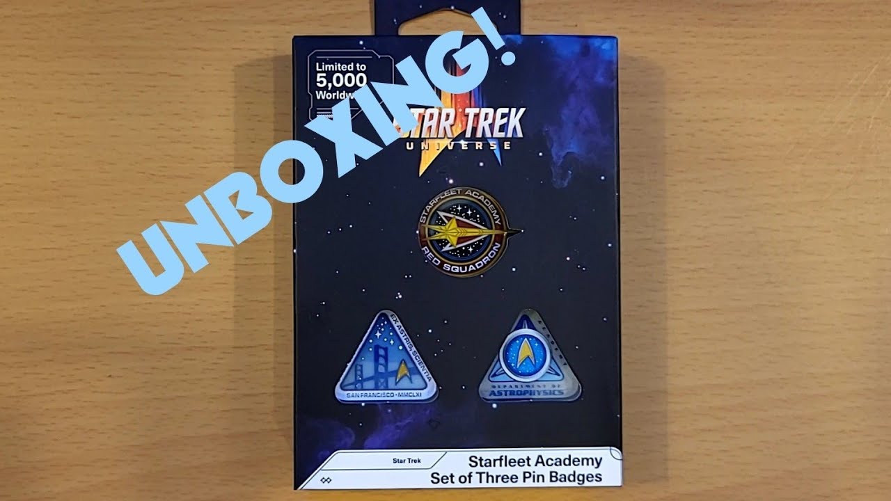 Fanattik Starfleet Academy 3 Pin Set Unboxing and Review - Star Trek Merchandise / Collectable