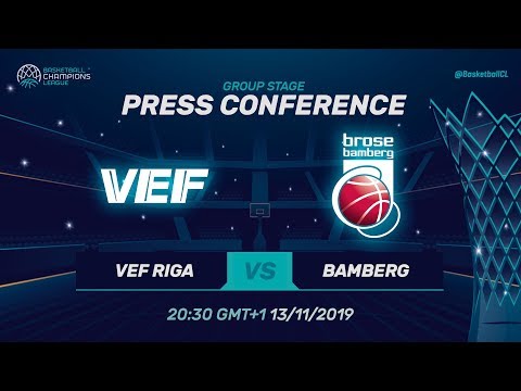 VEF Riga v Brose Bamberg - Press Conference - Basketball Champions League 2019-20