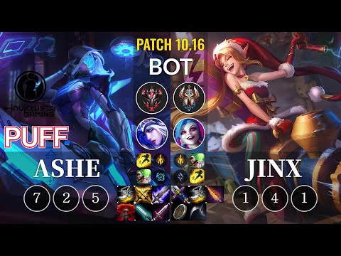 IG Puff Ashe vs Jinx Bot - KR Patch 10.16