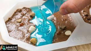 Pouring Turquoise Ocean Resin Coasters 🌊 Satisfying Beach Epoxy DIY