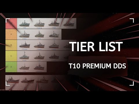 WoWS T10 Premium DDs - Tier List