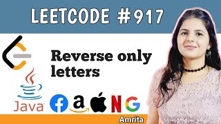 YouTube video 'Reverse only letters | Leetcode 917'
