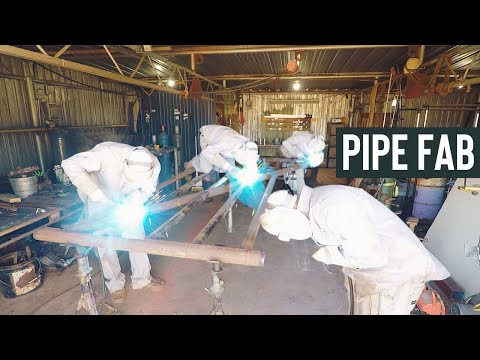 BUILDING TWO 12 FOOT CUSTOM GATES IN THE WELDING SHOP FOR MASSIVE 8” PIPE ENTRANCE