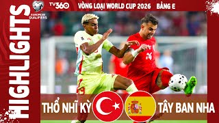 THỔ NHĨ KỲ VS TÂY BAN NHA HIGHLIGHTS & ALL GOALS 2025 | VÒNG LOẠI WORLD CUP 2026 | VLWC 2026