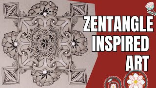 Zentangle art made easy step by step guide.