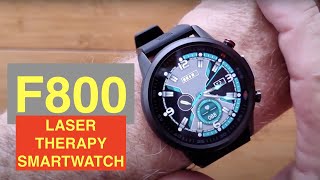Bakeey F800 Laser Therapy 650nm Temperature ECG (w/AI) SpO2 IP67 Health Smartwatch: Unbox & 1st Look