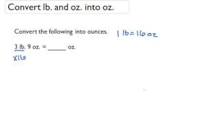 Convert lb. and oz. into oz.