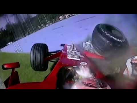 Kimi Raikkonen crash at Italian GP 2007