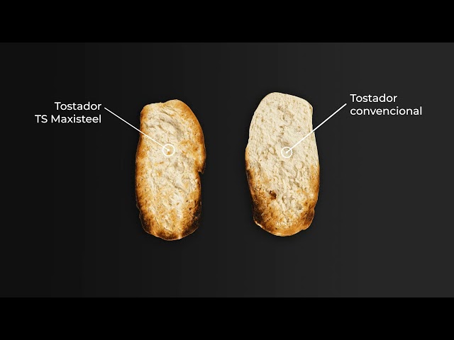 Grunkel TS-MAXISTEEL Torradeira de Ranhura Extra Larga 1000W Branca video