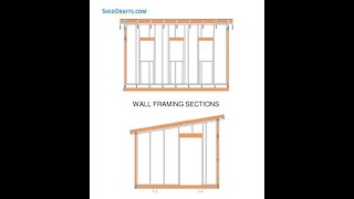 12x16 Wooden Lean To Shed Plans Blueprints