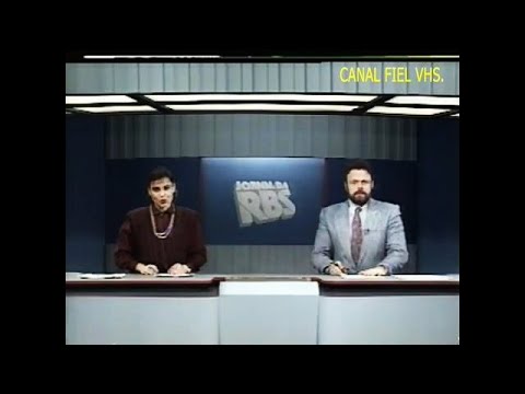 RBS TV/RS - Jornal da RBS incompleto com  'Cláudia Nocchi e Geraldo Canali'. 22/06/1990