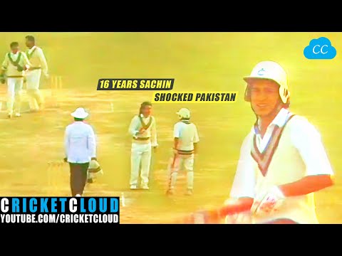 Sachin Shocked Pakistan | Just 16 Years Old Hit back to back SIXES to Abdul Qadir and Mushtaq Ahmed
