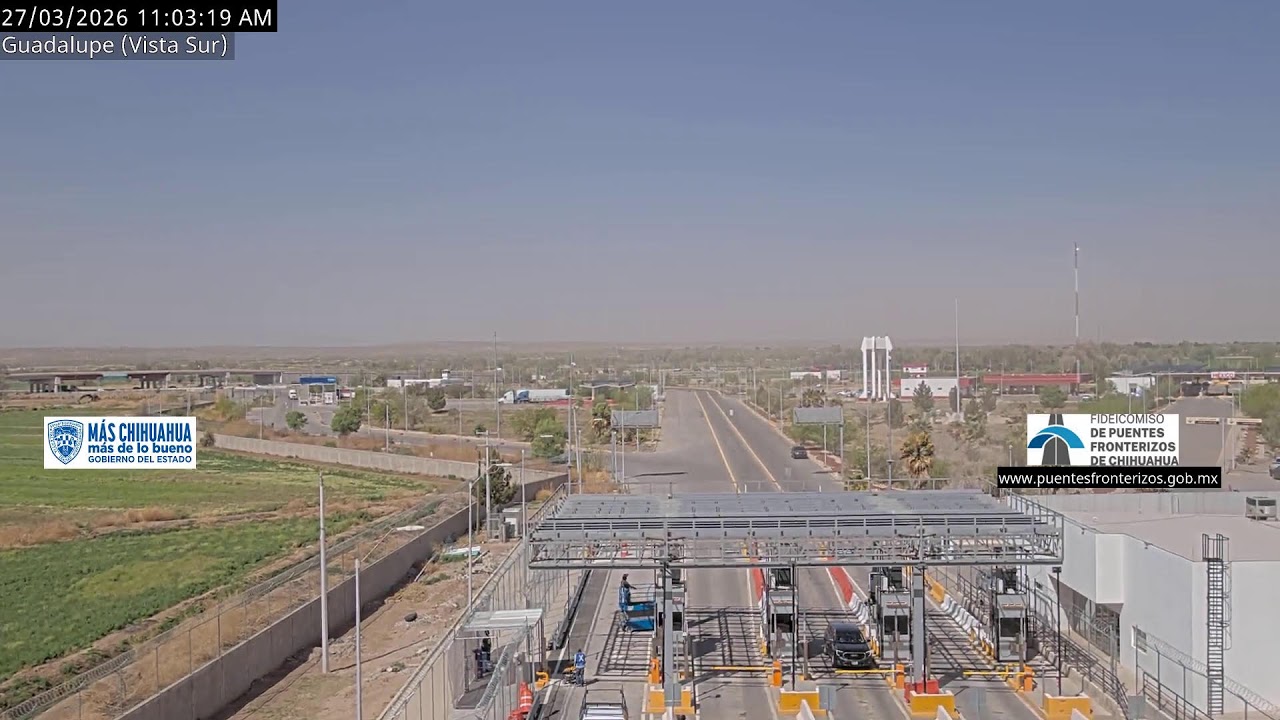 Transmisión en vivo Puente Internacional Guadalupe (Sur)