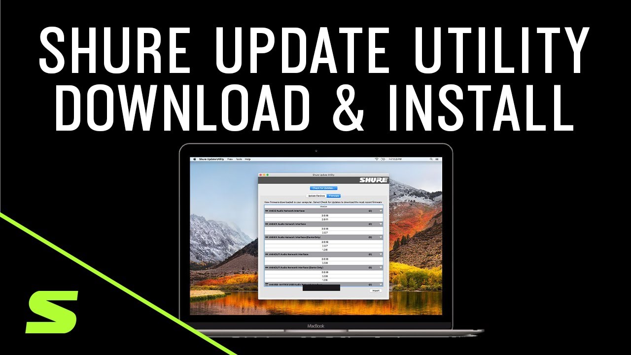SUU Shure Update Utility