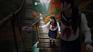 大丈夫だよと言っていたが、落ちてしまう女子校生。 #ai #sora #shorts