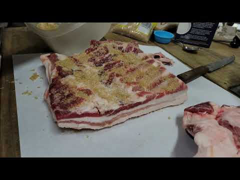 BACON -- Cured with Salt and Brown Sugar/ No Nitrites / Home Smoked