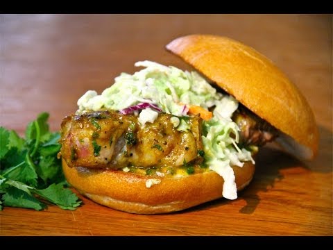 Grilled Pork Loin Burger Recipe | SAM THE COOKING GUY