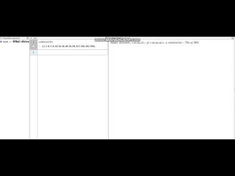 Tutorial - Divizori, c.m.m.d.c. și c.m.m.m.c.