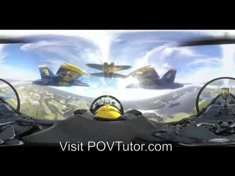 Blue Angels 360 degree video aerial stunts